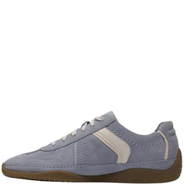 CLARKS WOMENS LACE TRAINER - LIGHT BLUE MULTI
